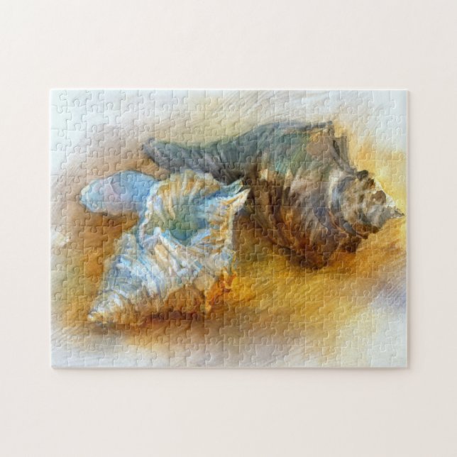 Seashells auf dem Strand Puzzle (Horizontal)