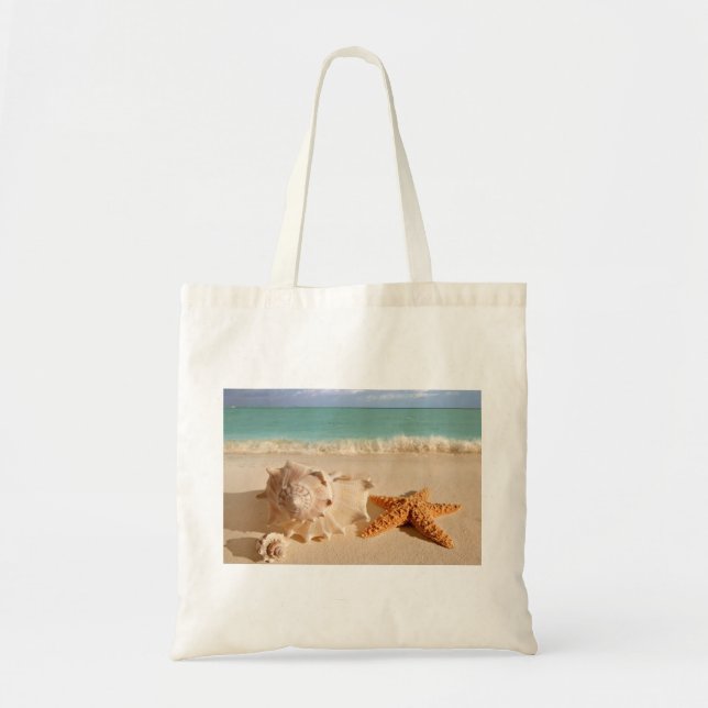Seashells auf der Strand-Tasche Tragetasche (Vorne)