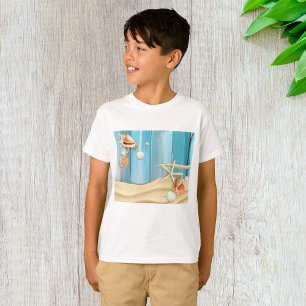 Seashells auf Sand T-Shirt