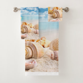Seashells-Badezimmer-Tuch-Set Badhandtuch Set