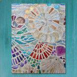 Seashells Beach Pattern Puzzle<br><div class="desc">Dieses Puzzle zeigt einen Ausdruck meines Beach Mosaiks. Es wurde mit gefundenen Muscheln und kleinen Fragmenten aus farbigem Glas hergestellt. Original Mosaic © Michele Davies</div>