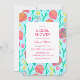 Seashells Brautparty Elegante Farben CUSTOM Einladung