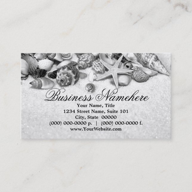 Seashells Business Cards Visitenkarte (Vorderseite)