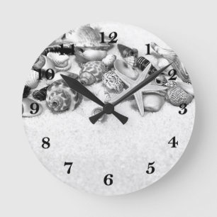 Seashells Clock Runde Wanduhr