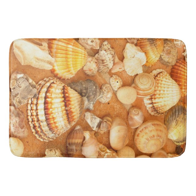 Seashells Collection am Strand Badematte (Vorderseite)