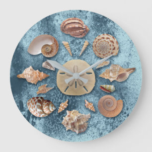 Seashells collection große wanduhr