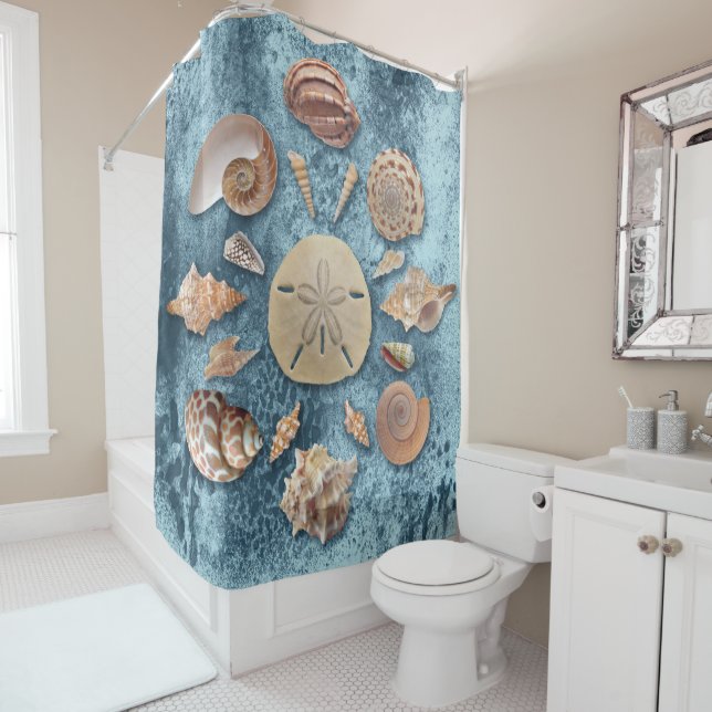 Seashells Collection Mandala Duschvorhang (Beispiel)