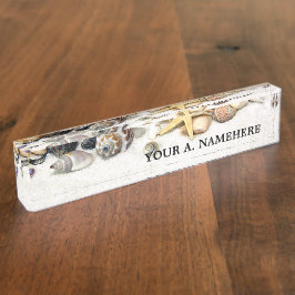 Seashells Desk Namplate Namensplakette