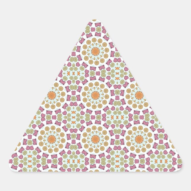 Seashells Dreieckiger Aufkleber (Vorderseite)