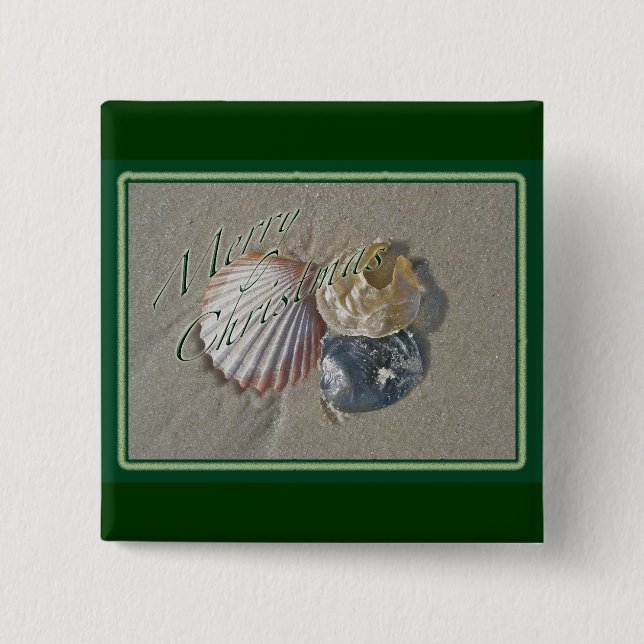 Seashells Frohe Weihnachtsserie Button (Vorderseite)