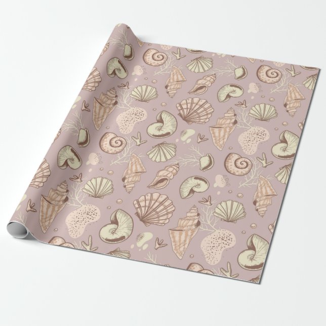 Seashells Geschenkpapier (Ungerollt)