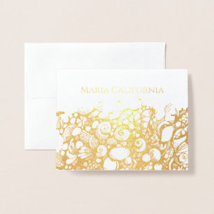 Seashells Gold Folienkarte