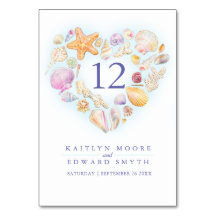 Seashells Herz Aquarell Hochzeit Brauch