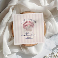 Seashells & Hochzeitsglocken Pink Navy Bachelorett