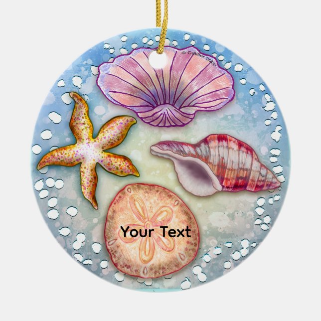 Seashells Keramik Ornament (Vorne)