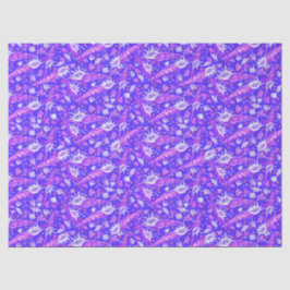 Seashells Muscheln Nautisches Muster Ultramarine Seidenpapier