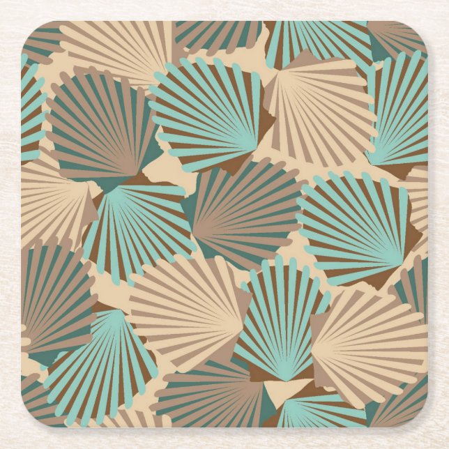 Seashells Rechteckiger Pappuntersetzer (Vorderseite)