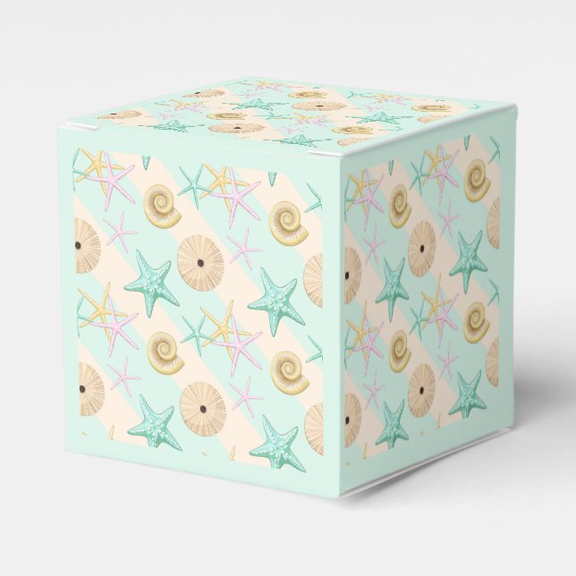 Seashells Retro Pastel Sea Life Geschenkschachtel (Vorderseite)