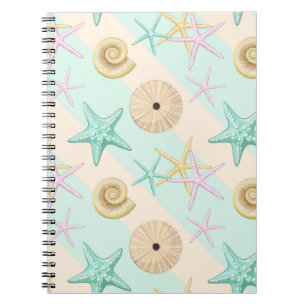 Seashells Retro Pastel Sea Life Notizblock