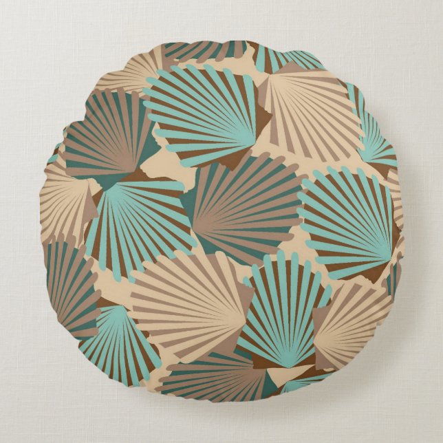 Seashells Rundes Kissen (Vorderseite)
