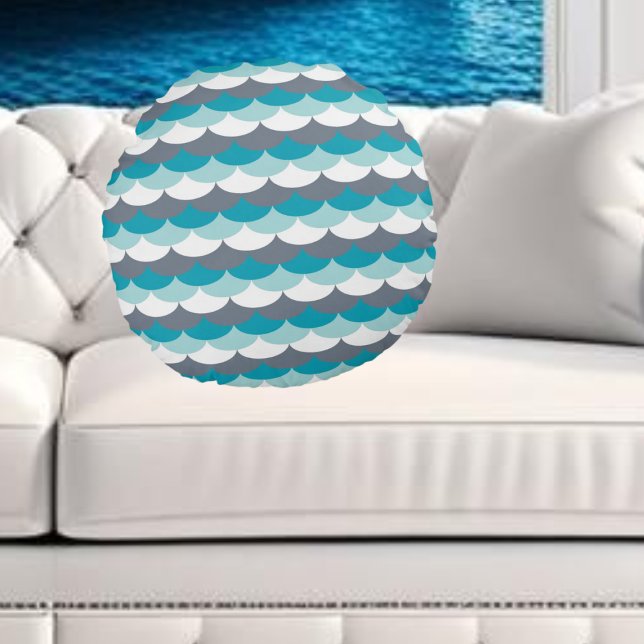 Seashells Rundes Kissen (Von Creator hochgeladen)