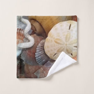 Seashells-Sand-Dollar-Muster Waschlappen