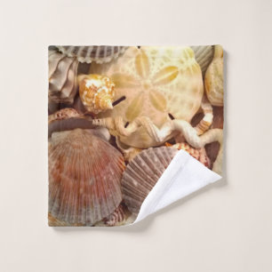 Seashells-Sand-Dollar-Muster Waschlappen