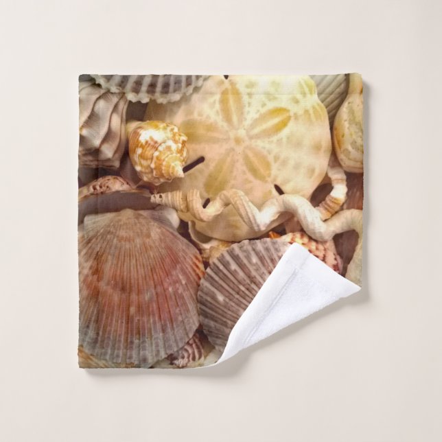 Seashells Sand Dollar Muster Waschlappen (Waschlappen)