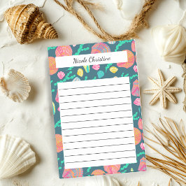 Seashells & Seetang Tropical Beach CUSTOM Notepad Post-it Klebezettel