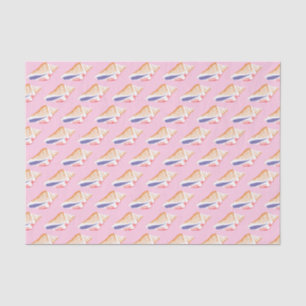 Seashells Simple Sea Ocean Pattern Pink Lila Seidenpapier