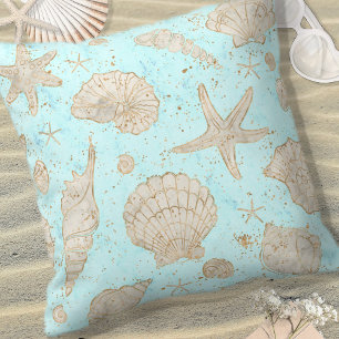 Seashells Starfish Aquarellbone ID782 Kissen