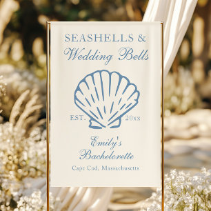 Seashells und Hochzeitsglocken-Junggeselinnen-Absc Banner