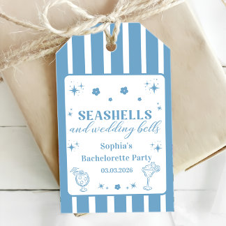 Seashells und Hochzeitsglocken-Junggeselinnen-Absc Geschenkanhänger