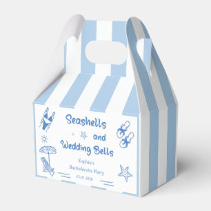 Seashells und Hochzeitsglocken-Junggeselinnen-Absc Geschenkschachtel
