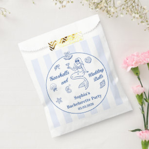 Seashells und Hochzeitsglocken-Junggeselinnen-Absc Geschenktütchen