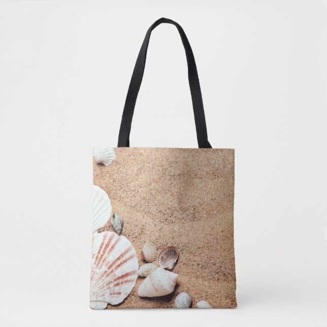 Seashells und Sand-Taschen-Tasche (Vorderseite)