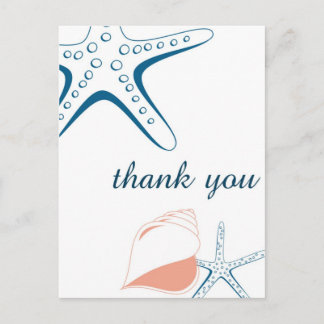 Seashells Vielen Dank, Postcard Postkarte