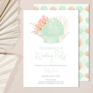 Seashells & Wedding Bells Brautparty Einladung