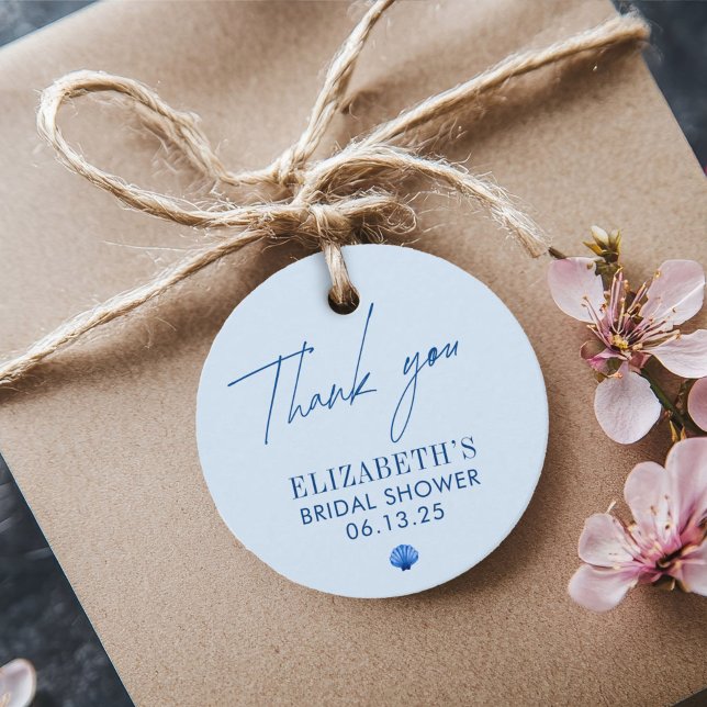 Seashells & Wedding Bells BRAUTPARTY Geschenkanhänger (Von Creator hochgeladen)