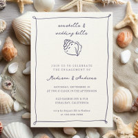 Seashells Wedding Bells Nautical Beach Verlobung