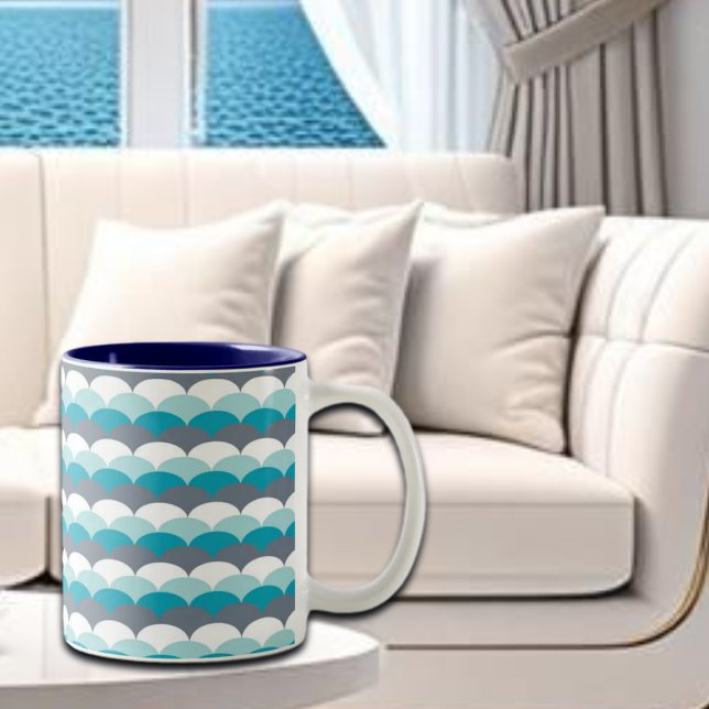 Seashells Zweifarbige Tasse (Von Creator hochgeladen)