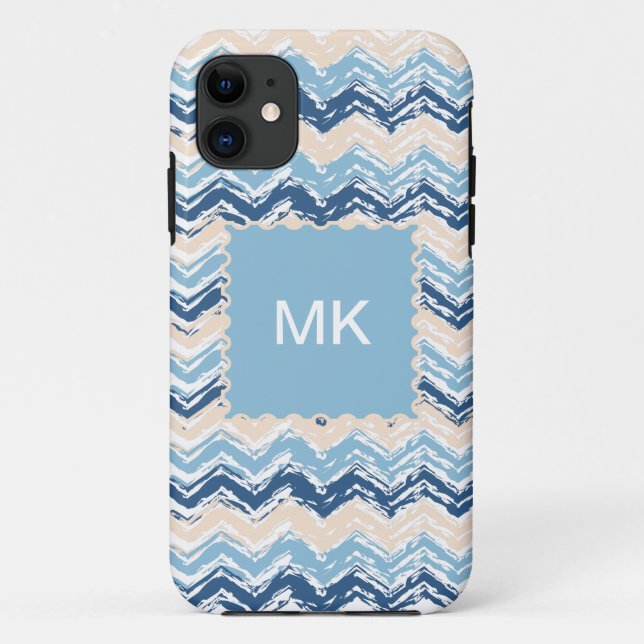 Seashore Scribble ZigZag Case-Mate iPhone Hülle (Rückseite)