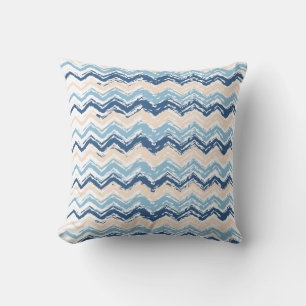 Seashore Scribble ZigZag Kissen