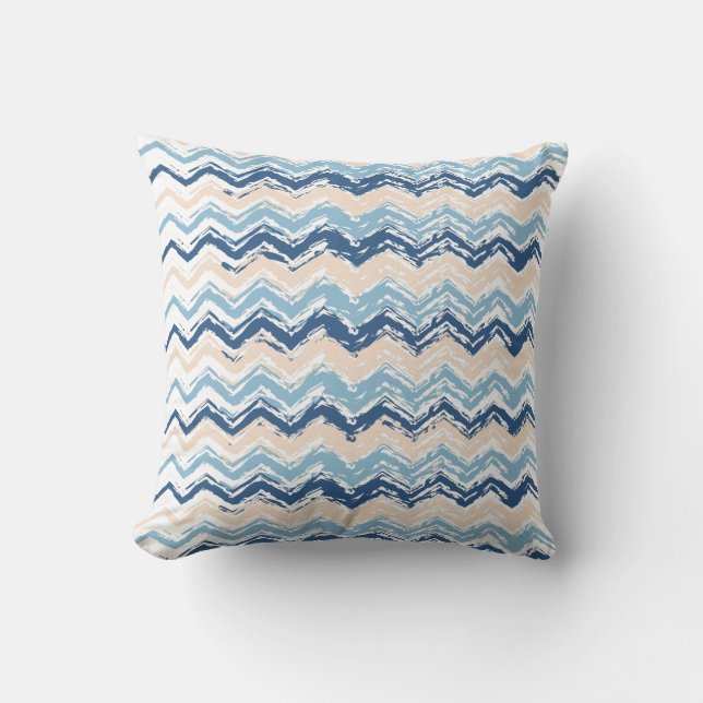 Seashore Scribble ZigZag Kissen (Vorderseite)