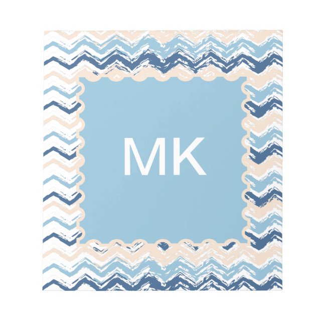 Seashore Scribble ZigZag Notizblock (Vorderseite)