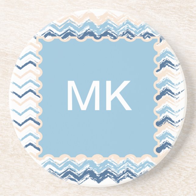 Seashore Scribble ZigZag Untersetzer (Vorne)