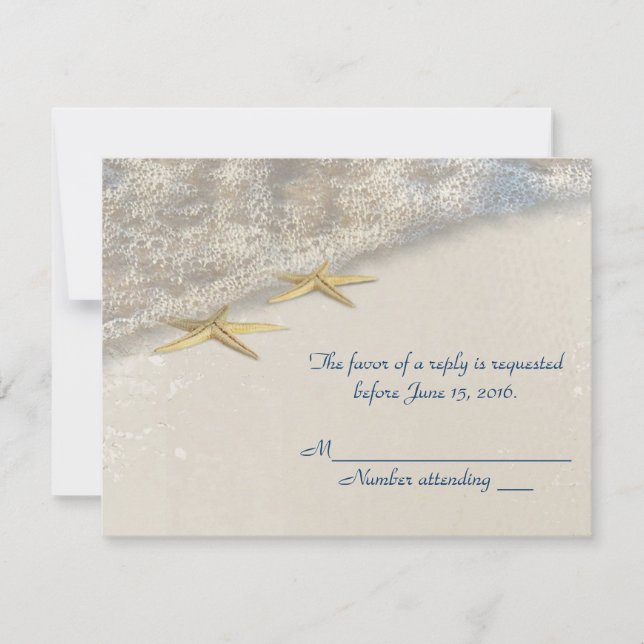 Seashore Starfish UAWG RSVP Karte (Vorderseite)
