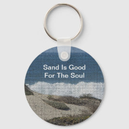 Seaside Beach Landscape Foto Vacation Ocean Waves Schlüsselanhänger