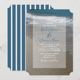 Seaside Beach & Sand Wedding Einladungen