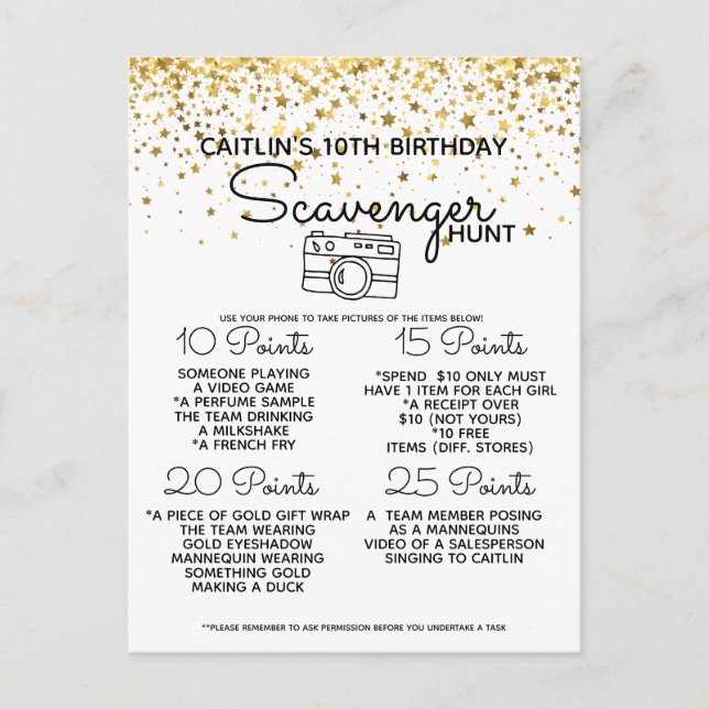 Seaside Beach Scavenger-Jagd Ankündigungspostkarte (Vorderseite)